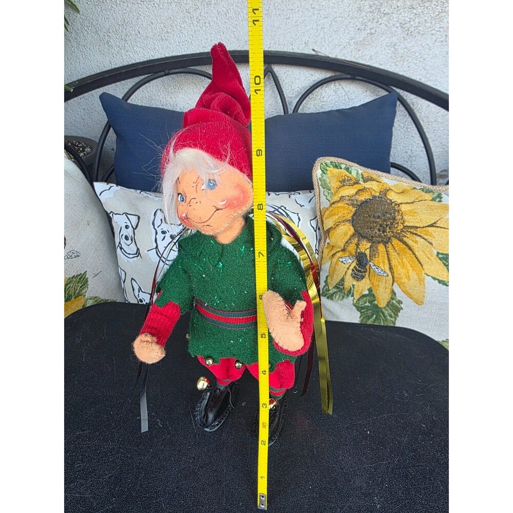 Vintage 9” Annalee 2006 Christmas Wrapping Elf  - no Paper props